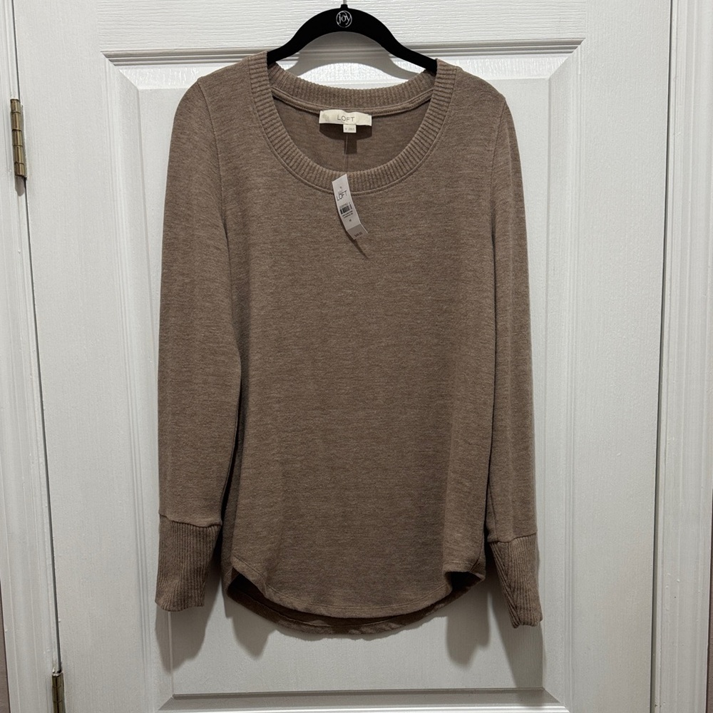LOFT Brown Long Sleeve Women's Sweater-Tee
